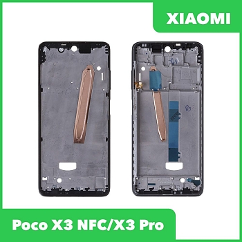 Рамка дисплея для Xiaomi Poco X3 NFC, X3 Pro (черный)