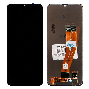 Дисплей (экран в сборе) для телефона Samsung Galaxy A02s (A025F), черный (оригинал LCD)