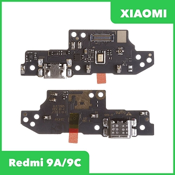 Системный разъем (разъем зарядки) для Xiaomi Redmi 9A, 9C, разъем гарнитуры и микрофон (оригинал)
